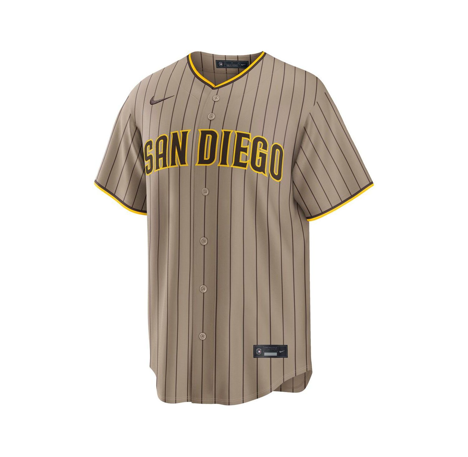 Men's Sand San Diego Padres Alternate Replica Jersey