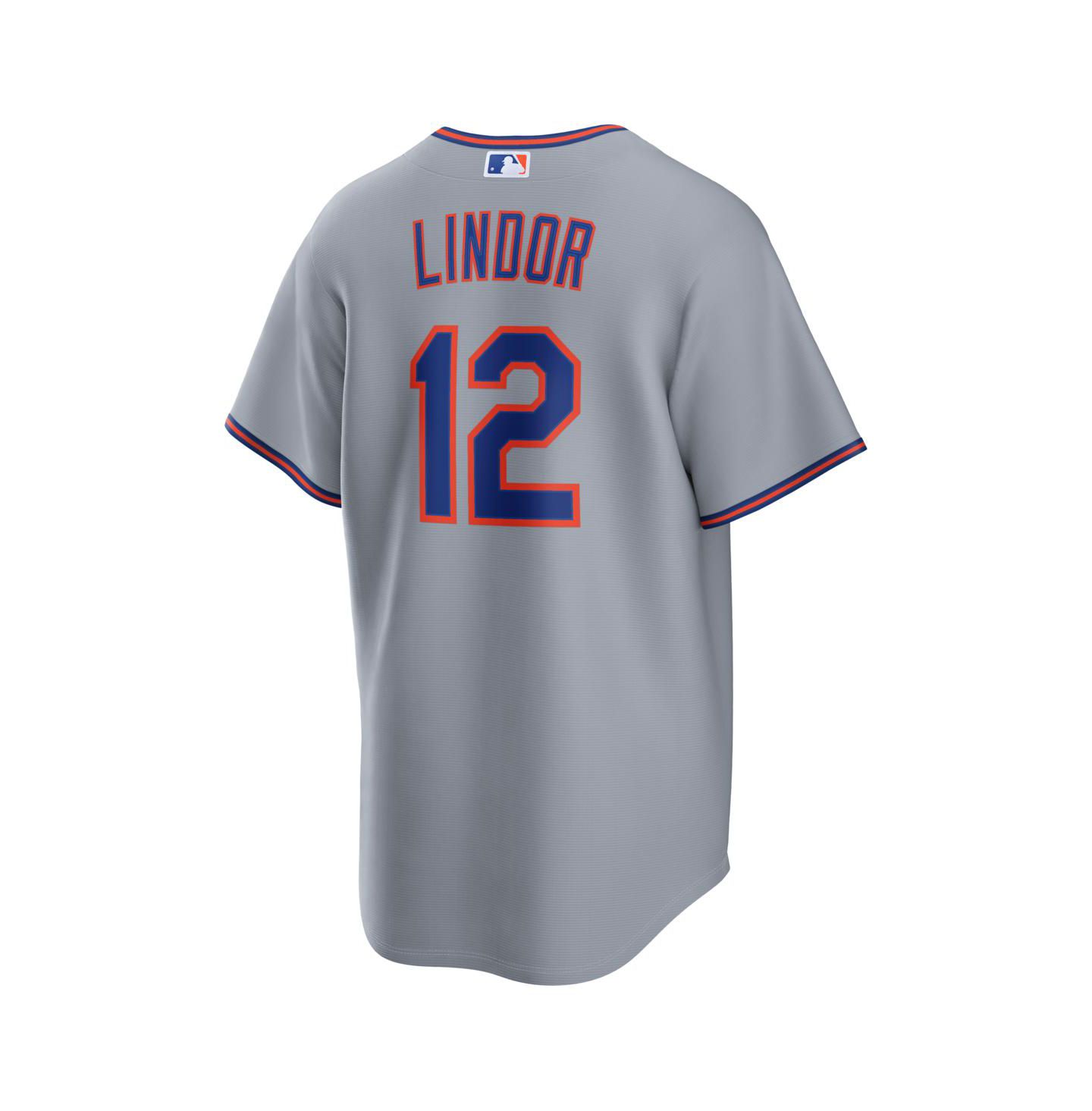 Мужской топ Nike Francisco Lindor Gray New York Mets Road Replica Jersey — фото 3
