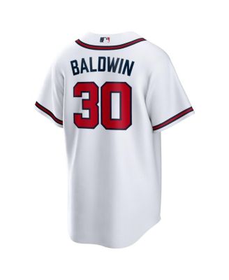 Men's Drake Baldwin White Atlanta Braves Home Replica Jersey