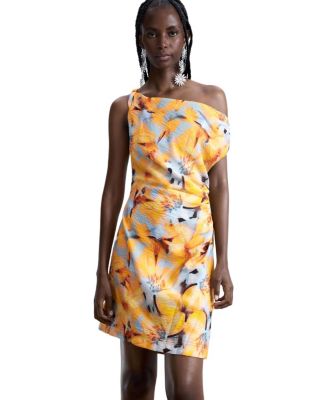 Women's Asymmetric floral dress