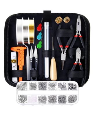 Gnuadz Jewelry Making Kit Tools Wire Findings Repair Beading Supplies - Black