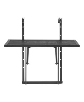 Adjustable Balcony Hanging Table 19 x 24 in for Patio Deck and Balcony Use