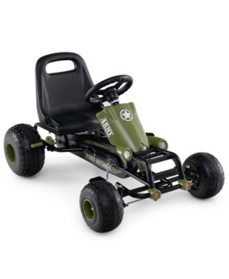 Kids Pedal Go Kart Racer with Steering Wheel, Gear Shifter and Handbrake.