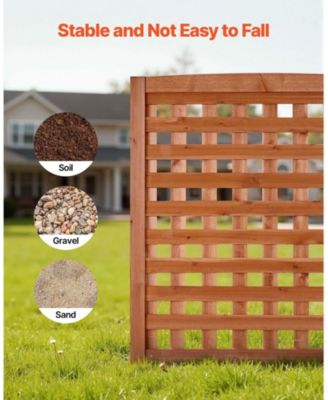 Wood Privacy Screen 32 x 38 in Air Conditioner Cover Fence with Adjustable Angle