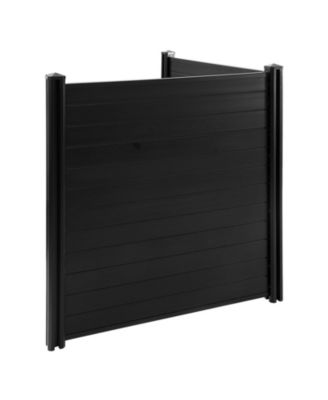 2 Panel Outdoor Privacy Screen 48 x 48 in Vinyl Fence for Pool Equipment