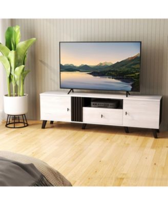 Mid Century Modern TV Stand Entertainment Center  TVs-Oak