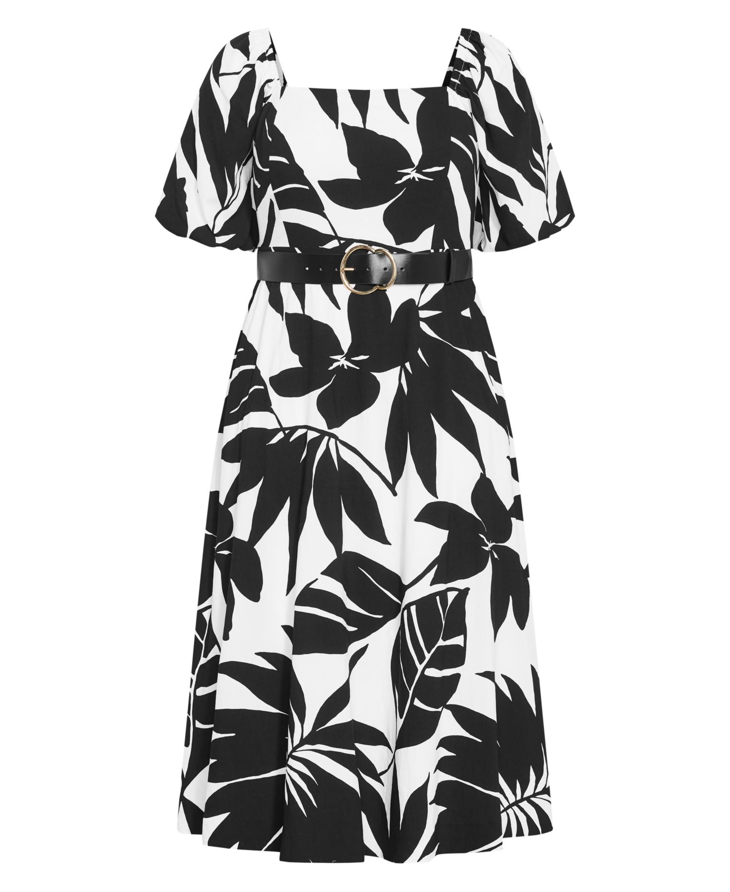 Women's Plus Size Collins Oasis Print Belted Maxi Dress