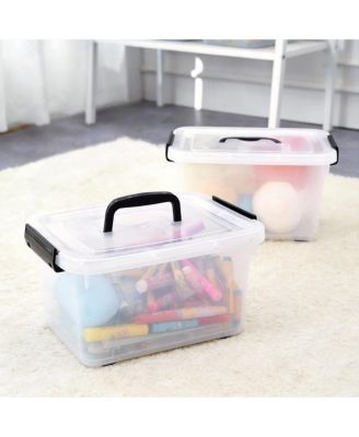 Clear Latch Storage Box with Handle and Lid