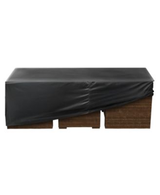 420D Waterproof Patio Furniture Cover for Dining Table and Chairs 110in x 84in x 28in