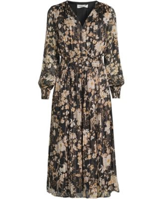 Women's Lurex Shadow Stripe Midi Dress