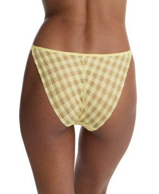 Women's Bonbon Gingham Lace String Bikini