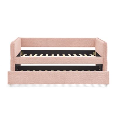 Boucle Daybed w/ Twin Trundle Sofa Bed