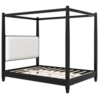 Canopy Platform Bed w/Upholstered Headboard