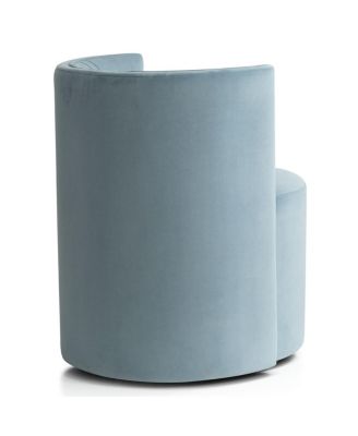 Velvet Swivel Barrel Accent Chair 360degree(s) Rotating Tub Chair, 1 Piece