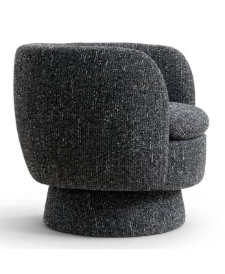 31 Tweed Swivel Barrel Accent Chair, Upholstered Armchair, 1 Pc