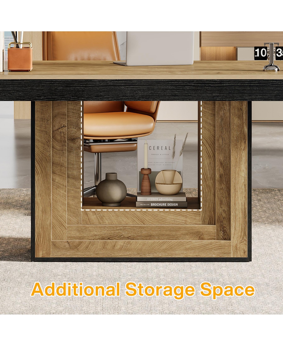 Tribesigns Modern Large Rectangular Executive Desk, 63'' Computer Desk and Writing Table