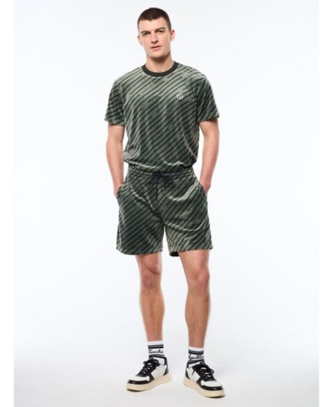 Мужские шорты Sergio Tacchini Obliquo Velour Short, цвет: Зелёный