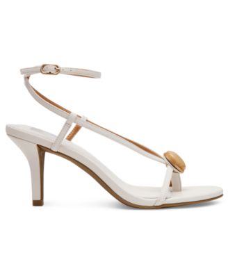 white dress sandals women's Pearl Strap Open Toe Bridal Chunky Low Heel Pump Comfort Casual Formal Party Sandals (White C 5.5 UK) : Clothing, Shoes & Jewelry Amp up your evening styling with these Dv Dolce Vita stiletto sandals H&M Women's Heeled Strappy Sandals