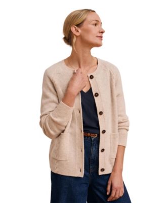 Women's Cable Detail Raglan Cardigan