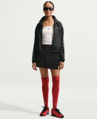 Women's Loose Fit Zipper Front Mock Neck Jacket