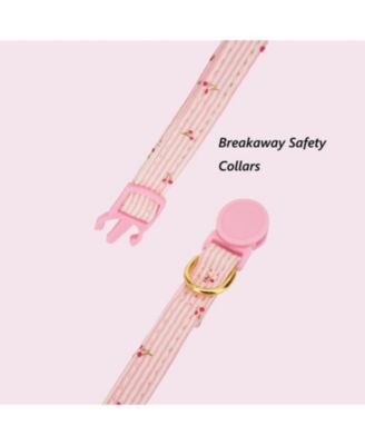 Bowtie Cat Collar With Bell Breakaway Kitten Collars Removable Bow Cotton Stylish