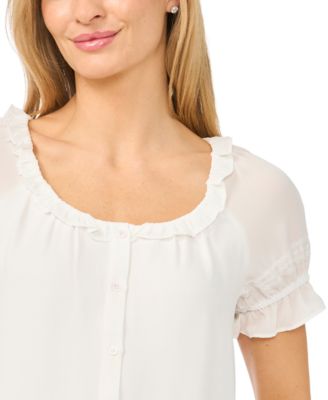 Women's Scoop Neck Short-Sleeve Blouse
