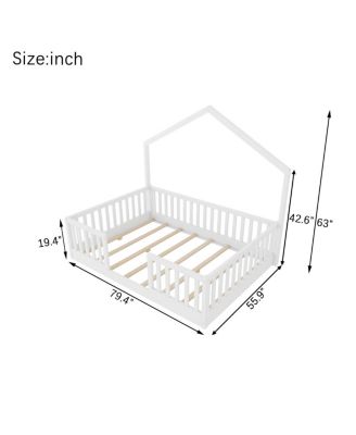 Wooden Montessori Floor Bed with Light