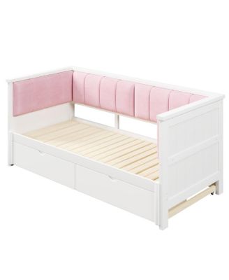 Twin XL to King Daybed w/ Storage and Upholstered Backrest