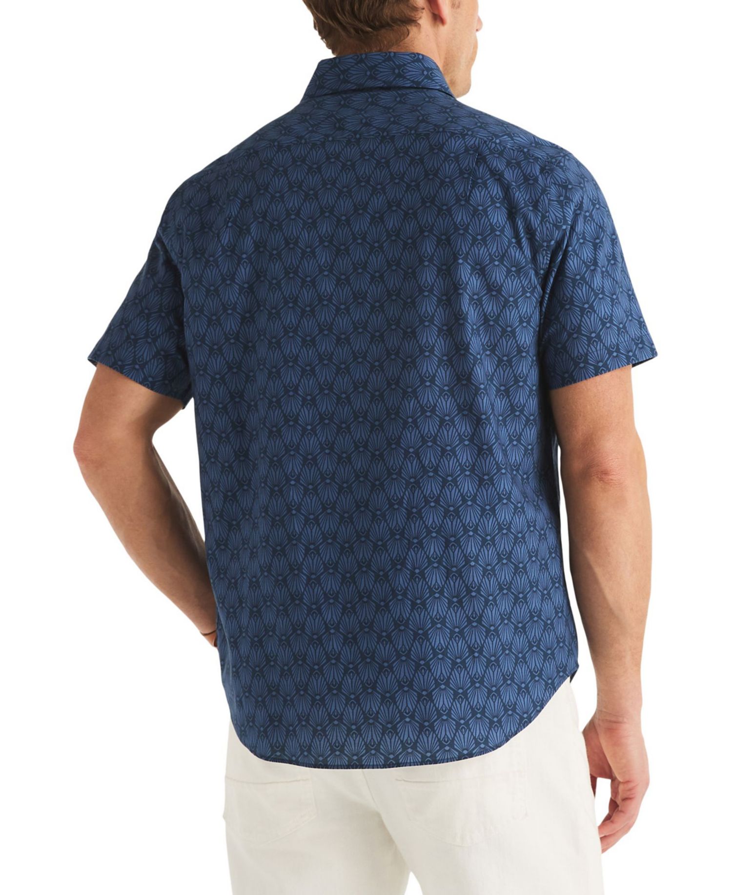 Men's Short-Sleeve Shell Print Shirt