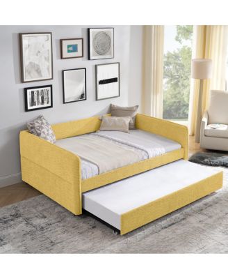 Boucle Full Daybed w/ Twin Trundle Sofa Bed