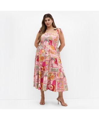 Women's Elessia Print Midi Dress