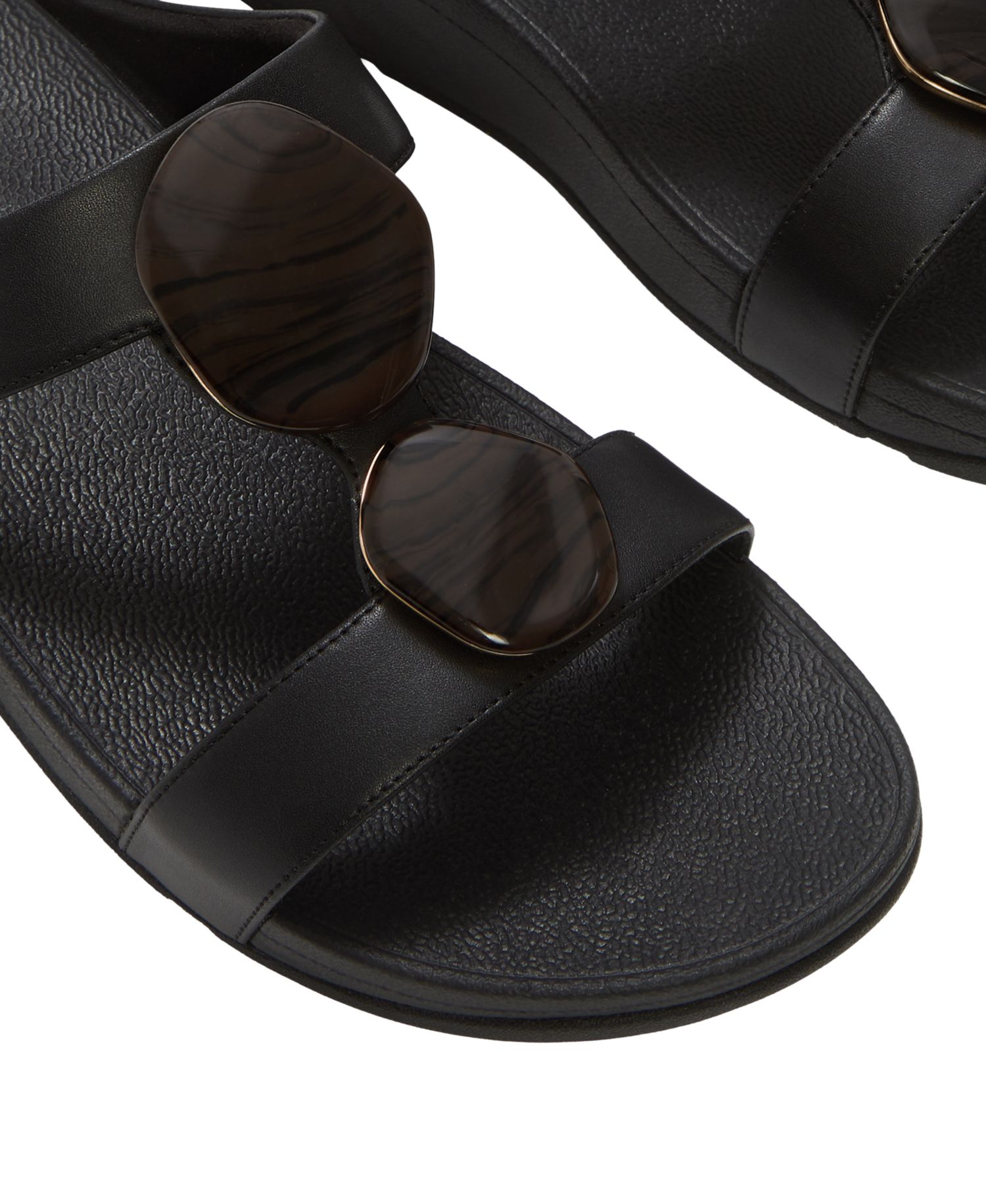 Women's Fino Marbled-Stone H-Bar Slides Sandals