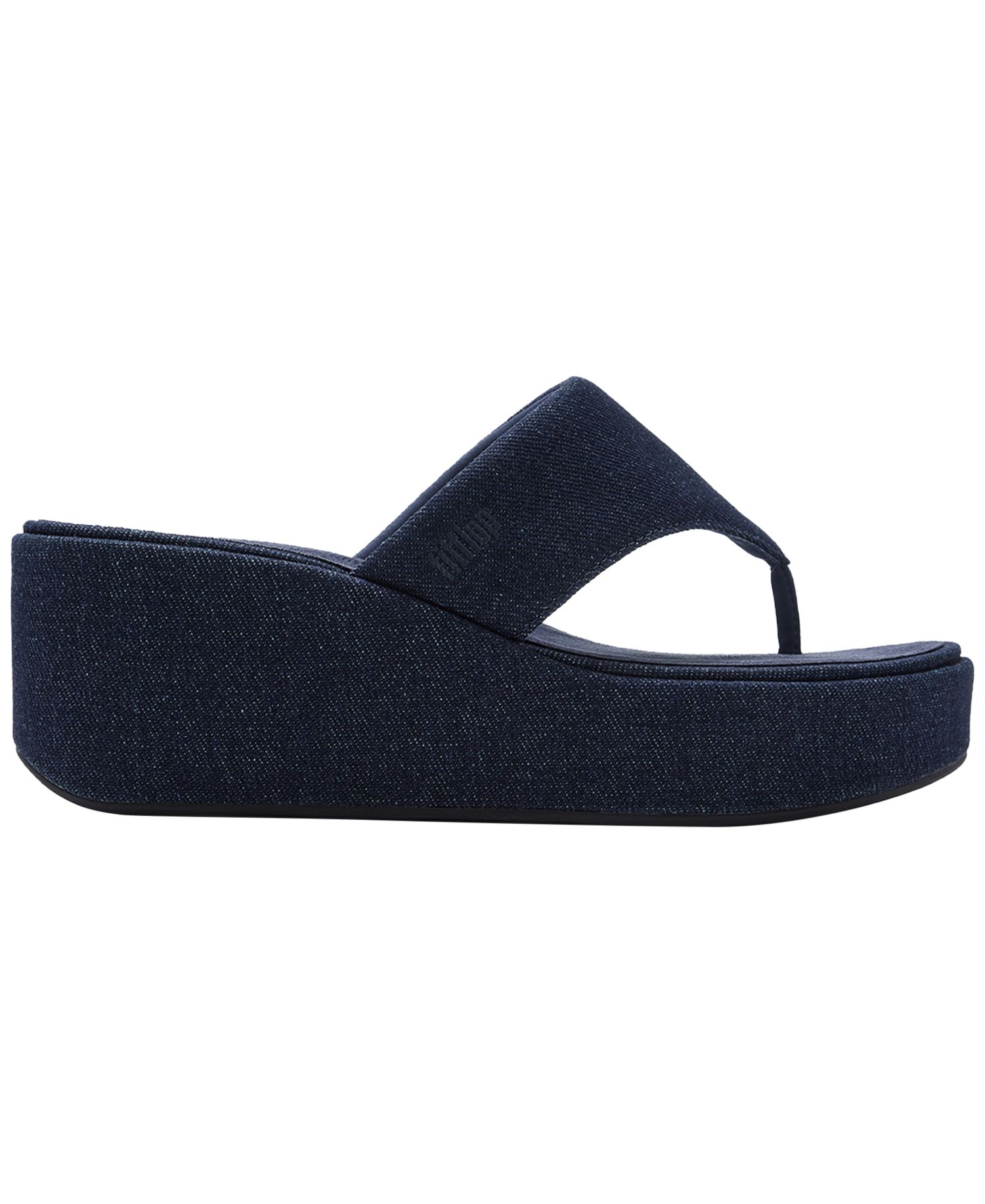 Women's Platfforms Denim Wedge Toe-Post Sandals