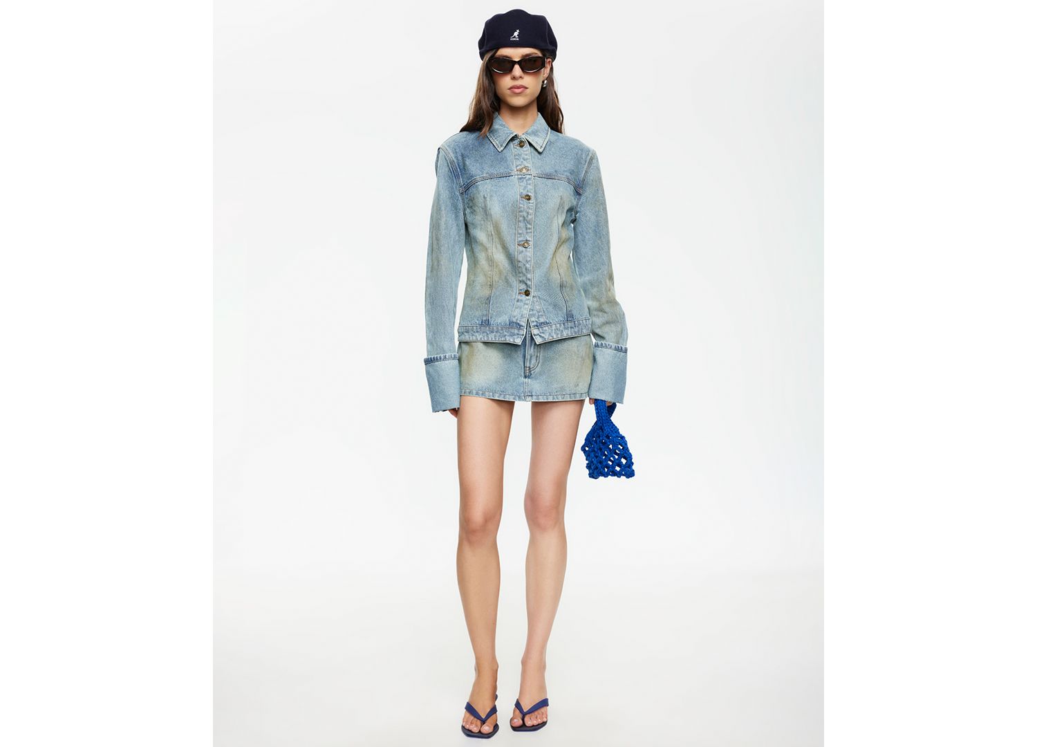 Women's The Bronx Spread Collar Button-Front Cotton Denim Jacket