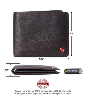 Men's Connor Executive Bifold Wallet | Business Passcase for Men | Premium Leather | Dual ID Windows | RFID Blocking | Gift Box Included