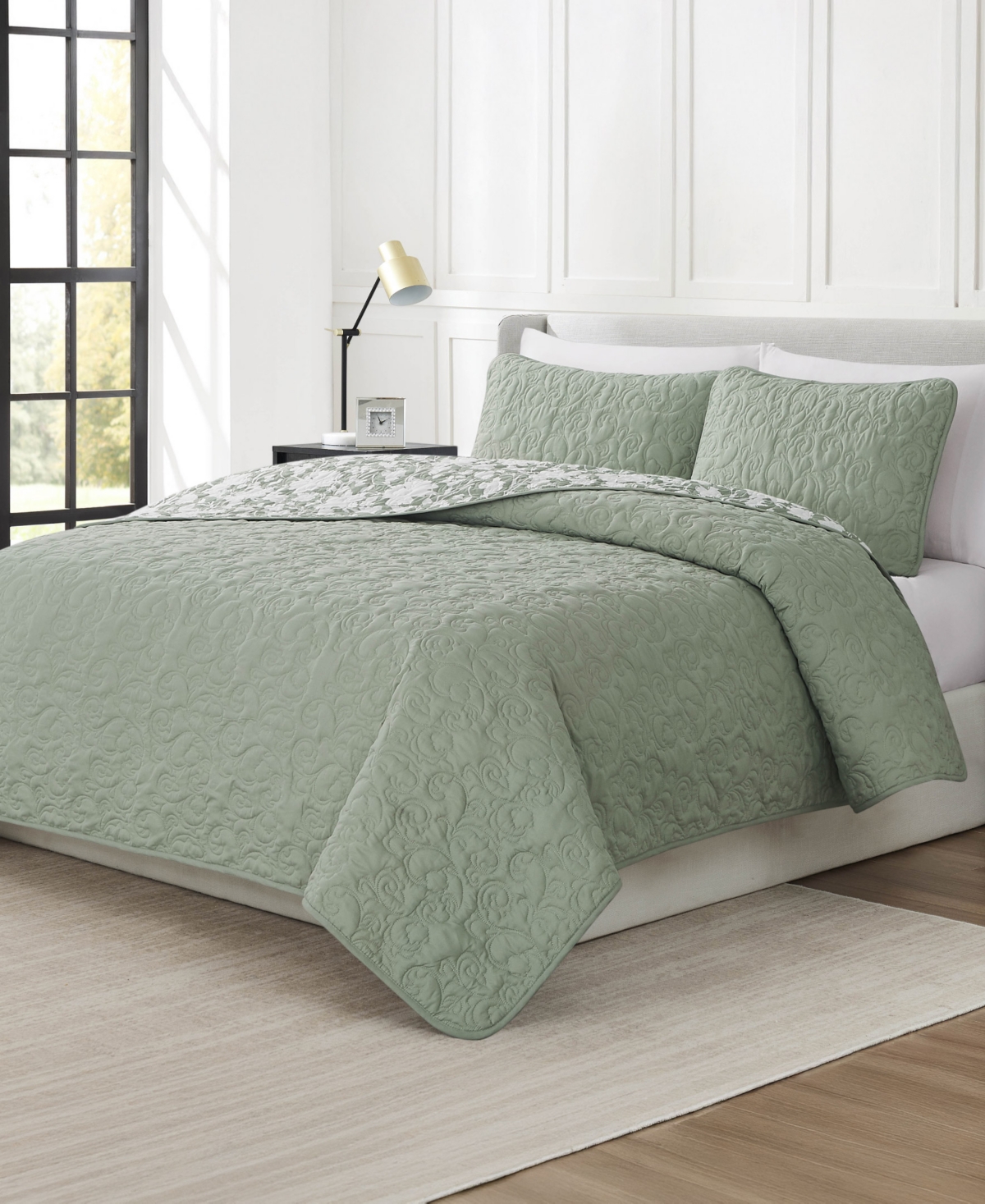 Nine West Laural Floral 3-Pc. Quilt Set