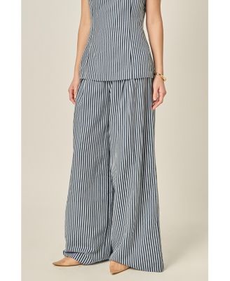 Women's Striped Wide Leg Pant