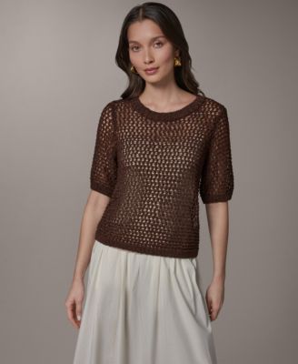 Women's Crewneck Short-Sleeve Sweater