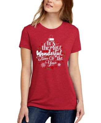 Women's Premium Blend Christmas Ornament Word Art T-Shirt