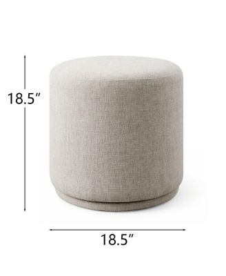 360 Swivel Upholstered Ottoman Footstool, Round Accent Stool