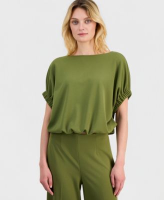 Women's Dolman-Sleeve Bubble-Hem Top