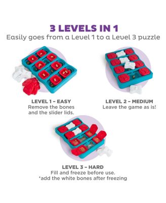 Paw N Play Interactive Dog Puzzle Level 2 Intermediate Enrichment Treat Feeder Slow Eating Mental Stimulation
