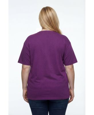 Women's Plus Size Perfect Short-Sleeve V-Neck Tunic Top