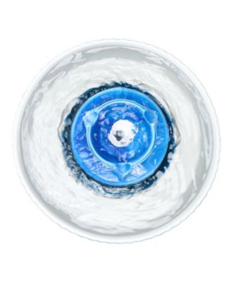 Ceramic Cat Water Fountain 2.1L Ultra-Quiet with Multi-Layer Filtration