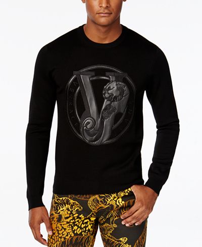 Versace Jeans Men's Graphic-Print Logo Sweater