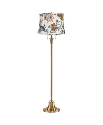 Dyna Traditional 58" Tall 2-Light Standing Floor Lamp Pull Chain