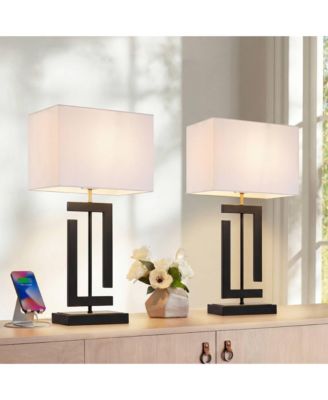 Pellana 26 1/4" Brass USB Table Lamp Set of 2