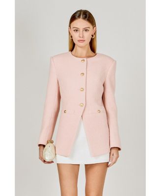 Women's Tweed Buttoned Vest