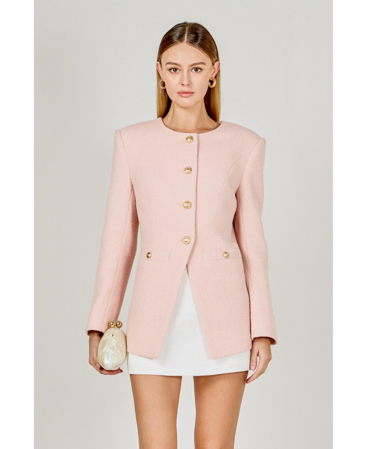 endless rose Women's Tweed Buttoned Vest