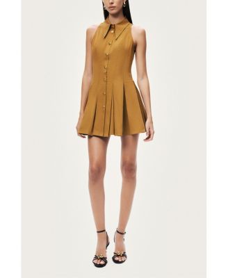 Women's Sleeveless Pleated Mini Dress